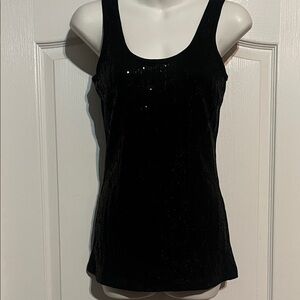 Black Velvet Scoop Neck Tank Top Size M